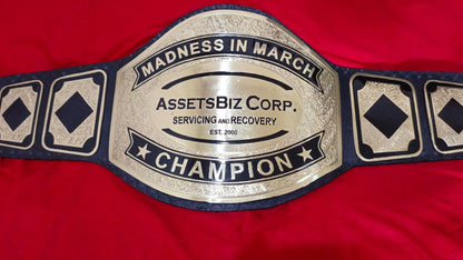 Custom Name and AssetBiz Corp Logo For Your Firm Wrestling Championship Belt Customize Wrestling Belts