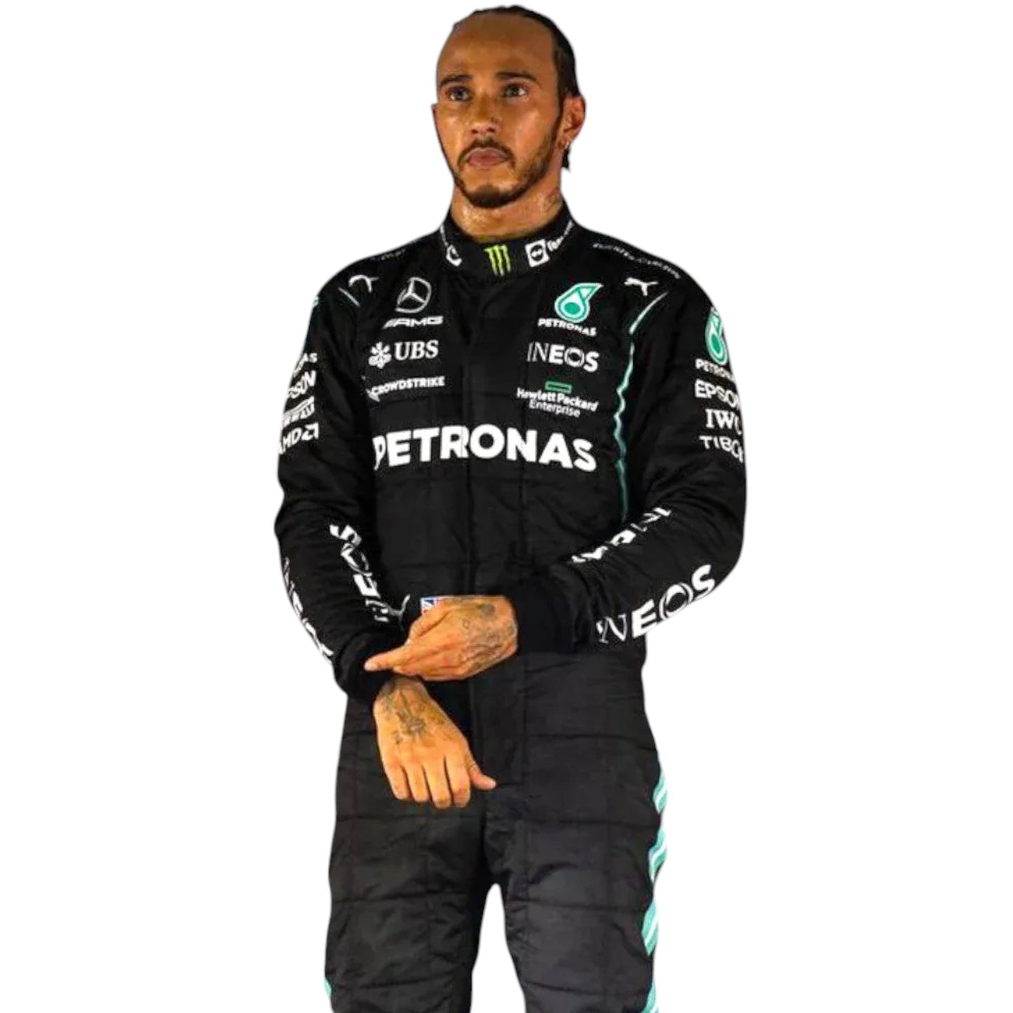 2021 Lewis Hamilton Mercedes AMG F1 Replica Race Suit Ex Race Gear