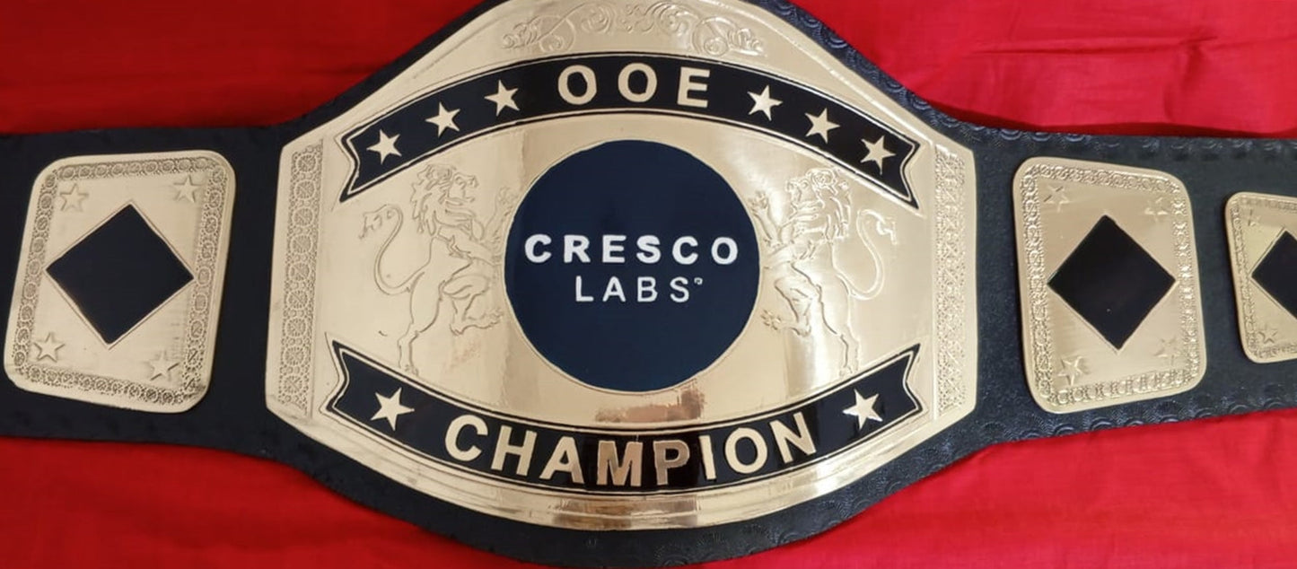 Custom Name and Cresco Labs Logo Wrestling Championship Belt poshleathers-14b7