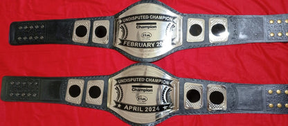 Custom Name and ESM Logo Wrestling Championship Belt poshleathers-14b7