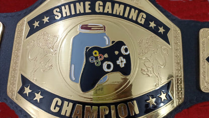 Custom Name and Joystick and Glass Jar Logo Wrestling Championship Belt poshleathers-14b7