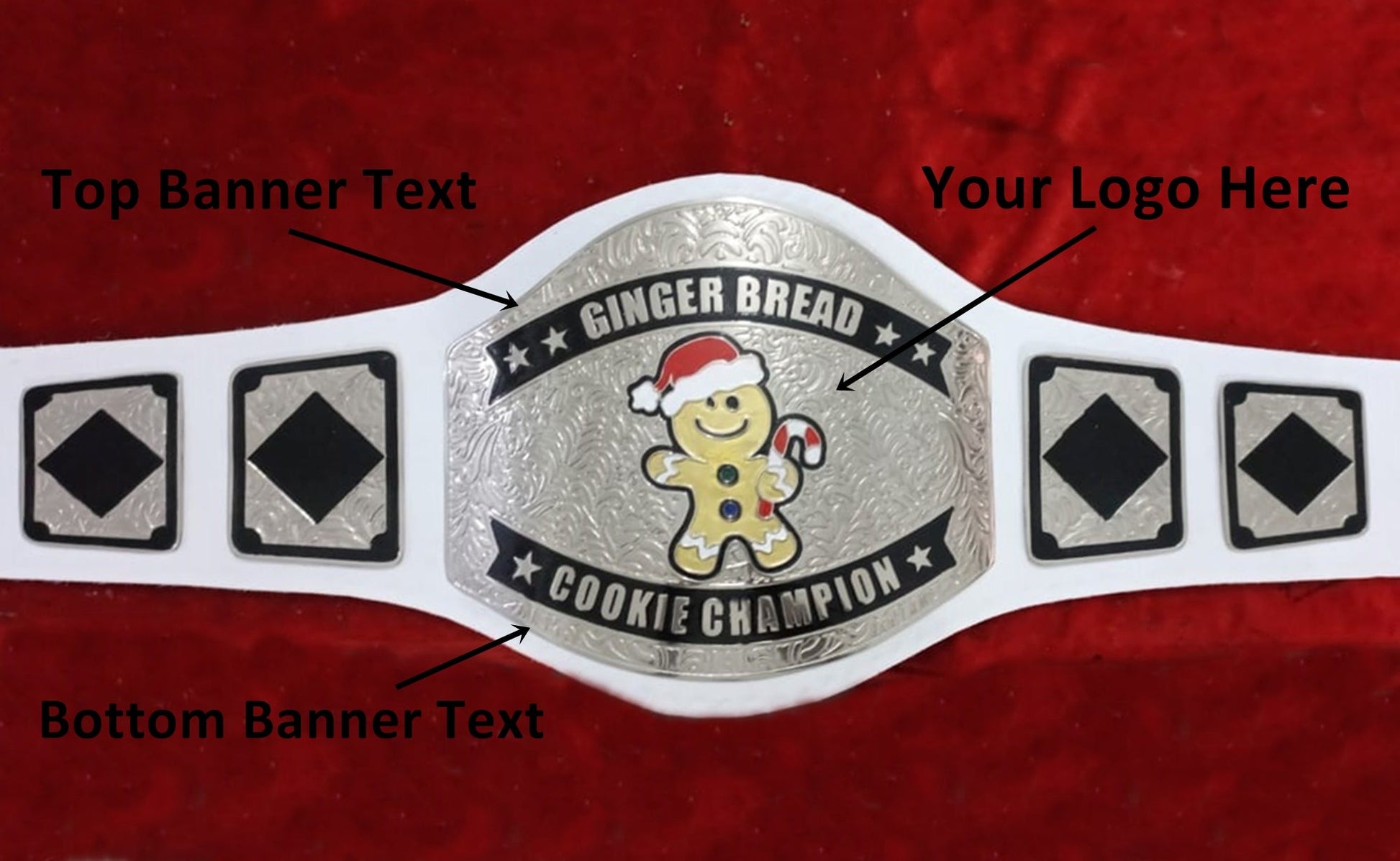 Custom Name and Kids Teddy Bear Logo Wrestling Championship Belt - Customize Wrestling Belts