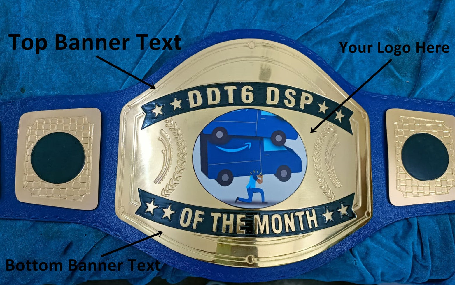 Custom Name and Shipping Truck Logo Wrestling Championship Belt - Customize Wrestling Belts