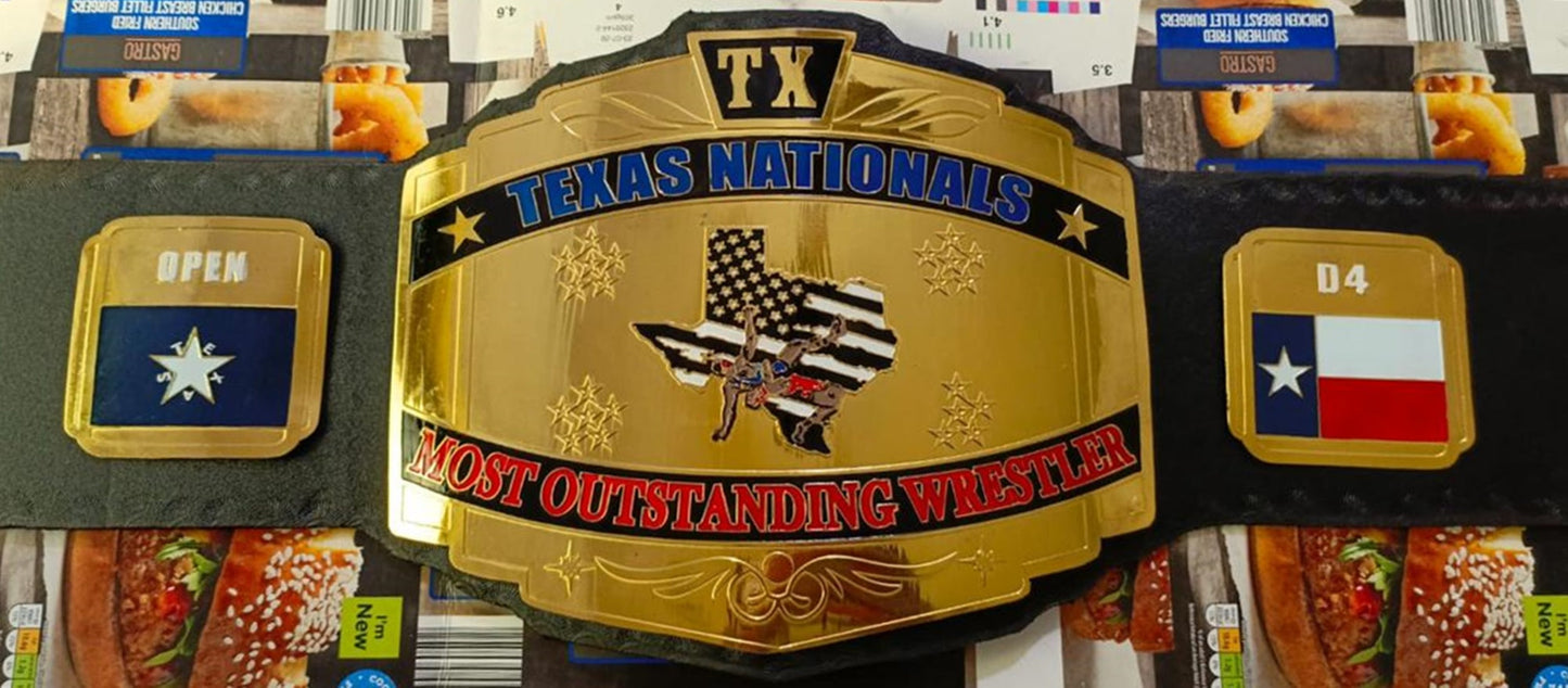Custom Texas ChampionShip Wrestling Belt poshleathers-14b7