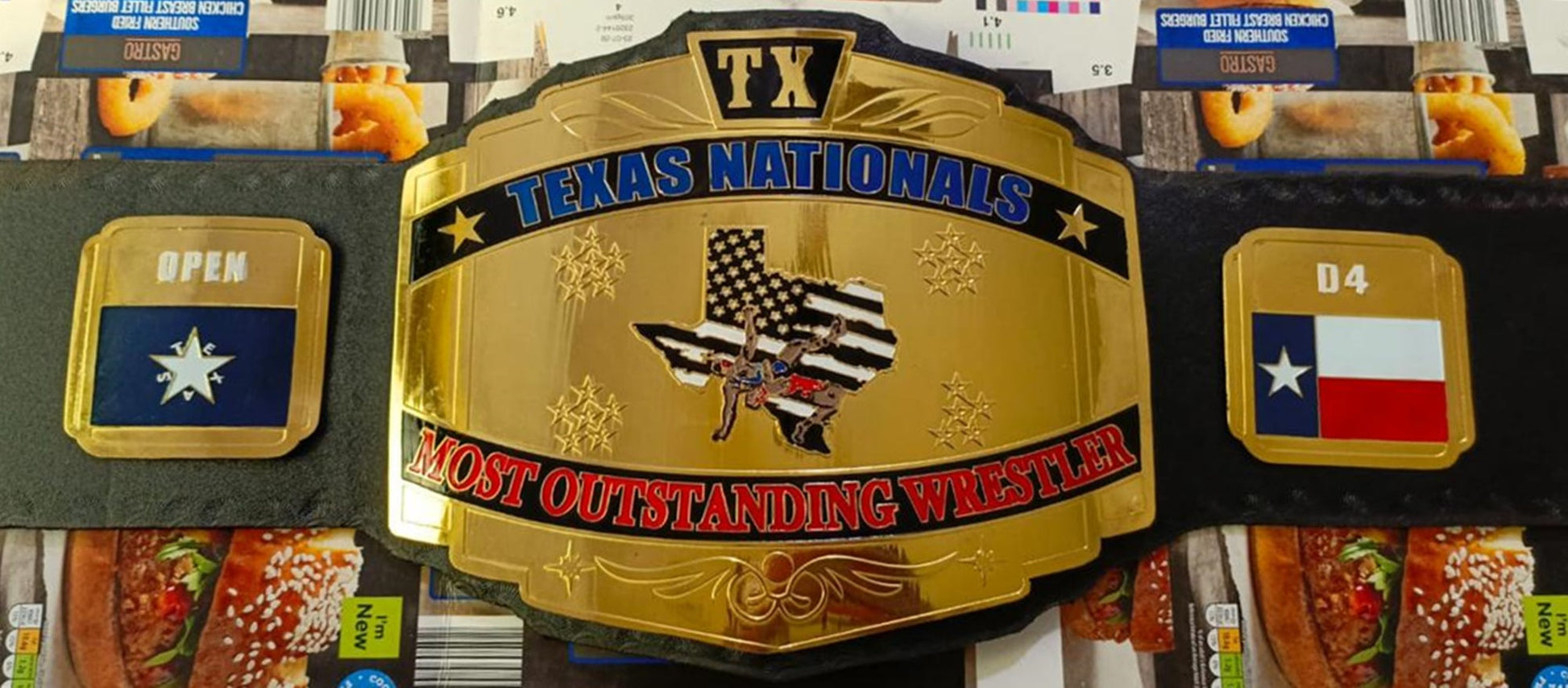 Custom Texas ChampionShip Wrestling Belt poshleathers-14b7