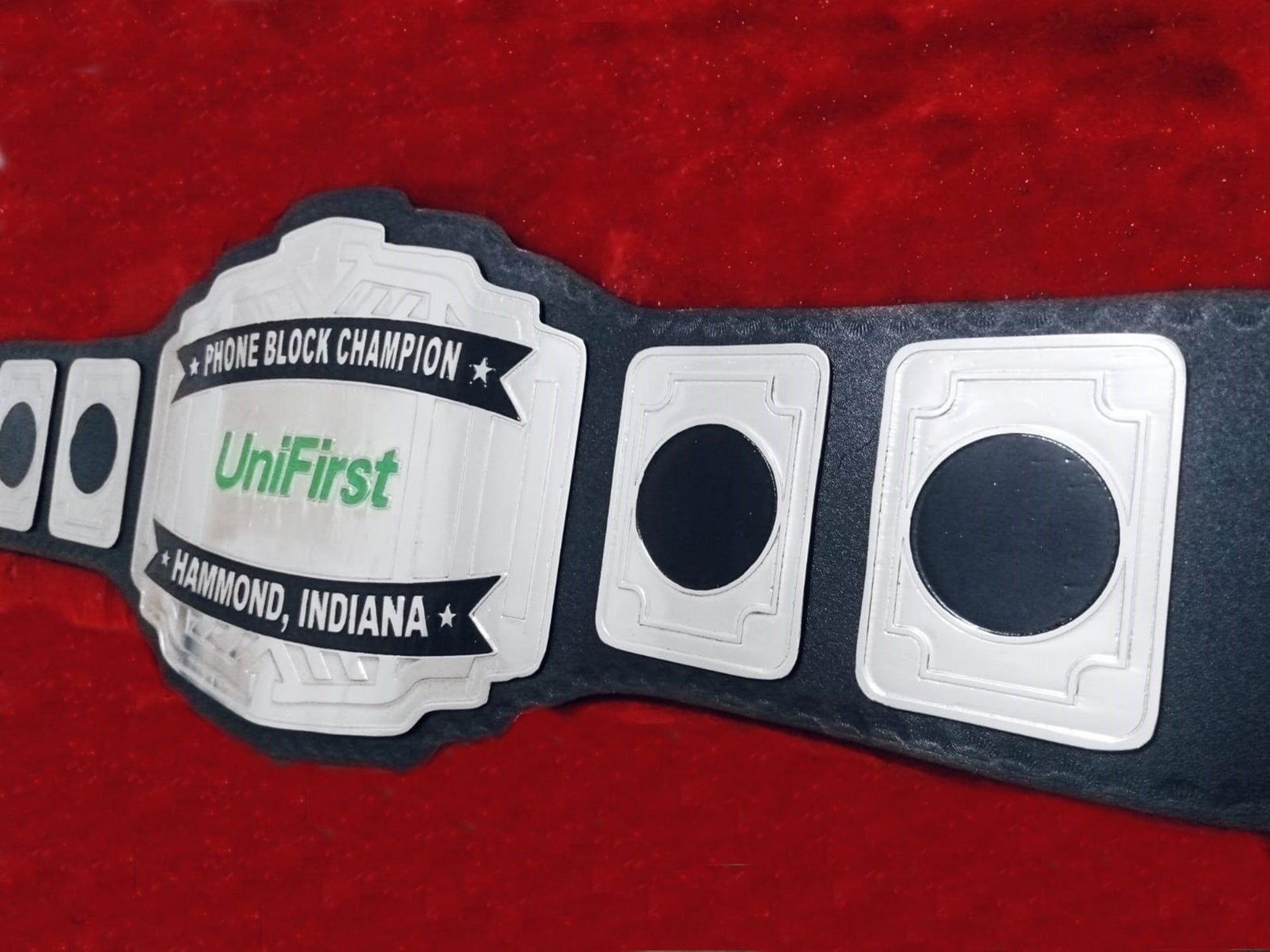Custom UniFirst Logo Wrestling Championship Belt poshleathers-14b7