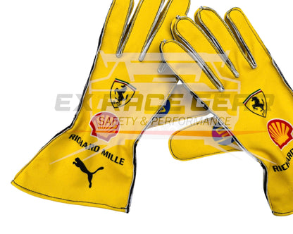 2025 Scuderia Ferrari Lewis Hamilton F1 Racing Gloves – Official Replica Ex Race Gear
