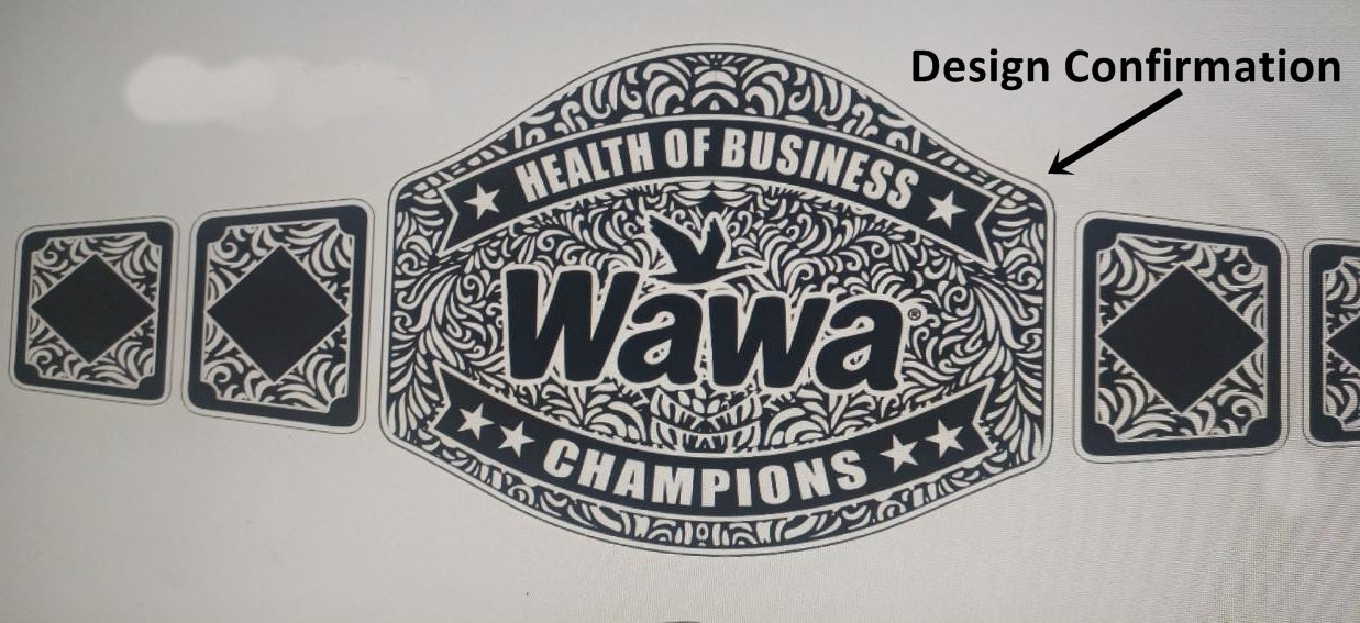 Custom WAWA Flying Bird Logo Wrestling Championship Belt poshleathers-14b7