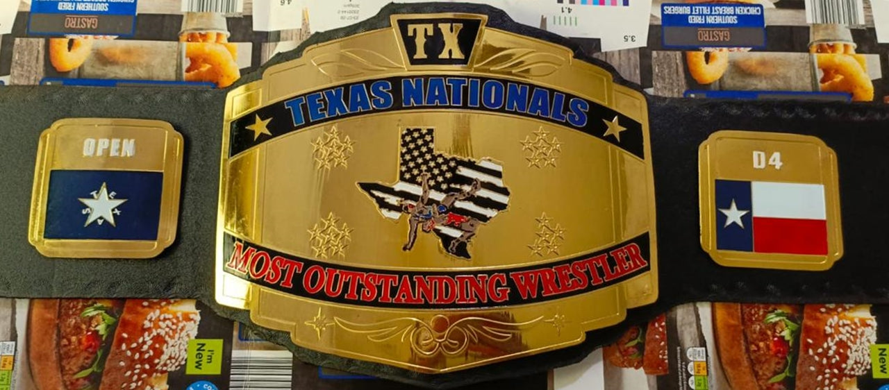 Custom Texas ChampionShip Wrestling Belt poshleathers-14b7