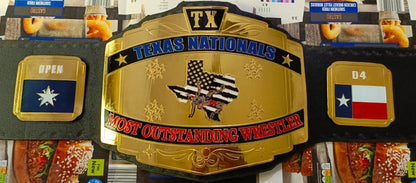 Custom Texas ChampionShip Wrestling Belt poshleathers-14b7
