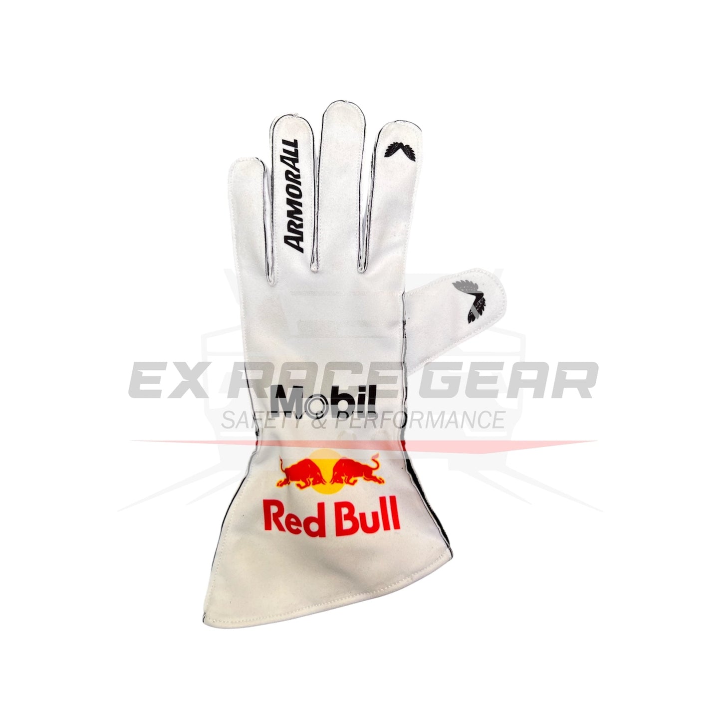 2025 Max Verstappen Japanese GP White Gloves | Red Bull Racing Official Gear Ex Race Gear