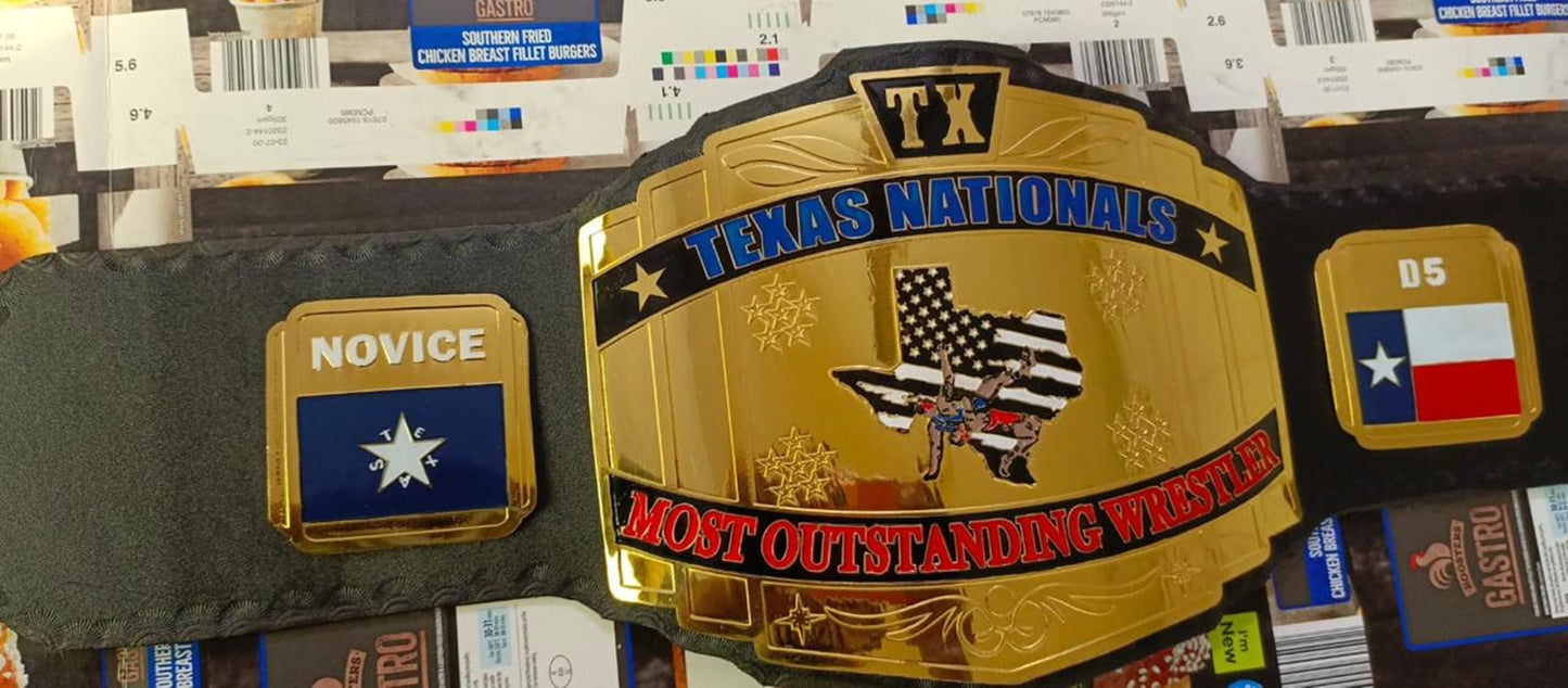 Custom Texas ChampionShip Wrestling Belt poshleathers-14b7