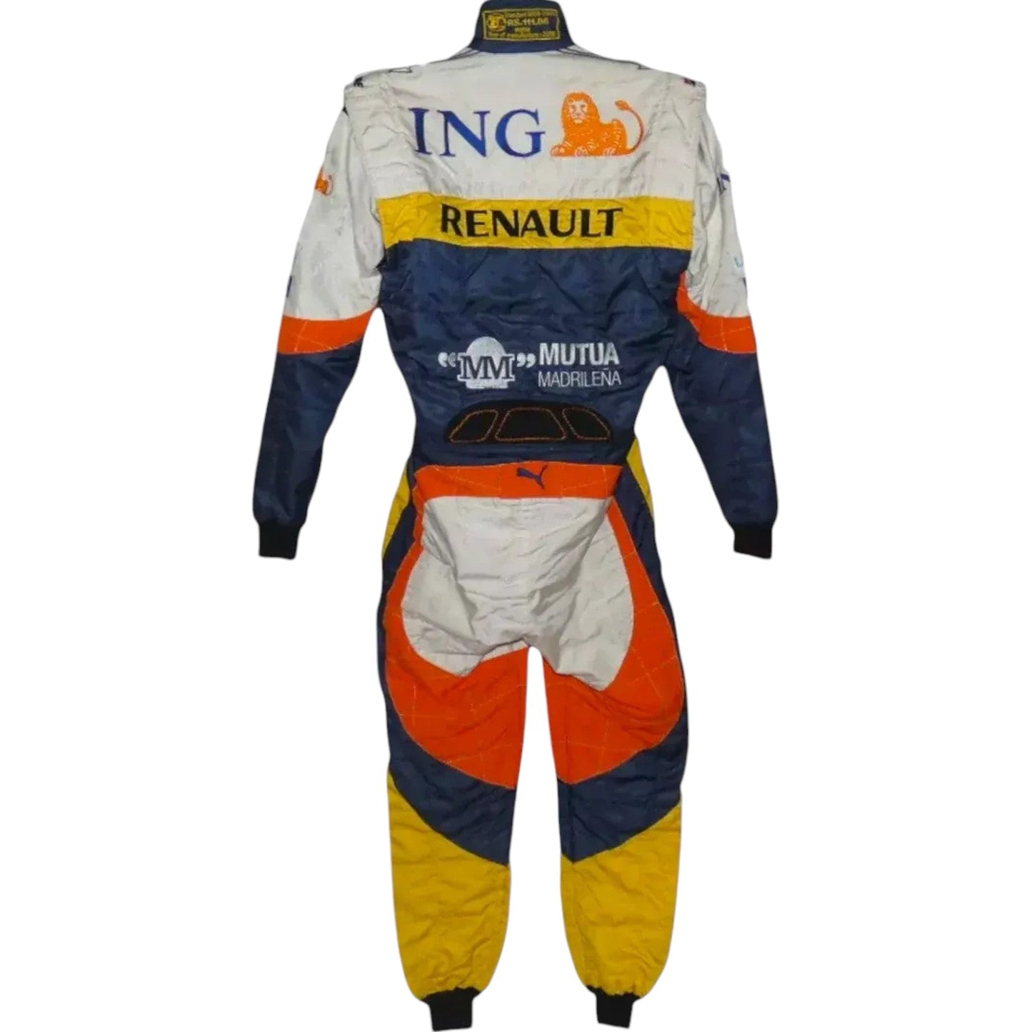 2008 Fernando Alonso Renault F1 Embroidered Racing Suit Rustle Racewears
