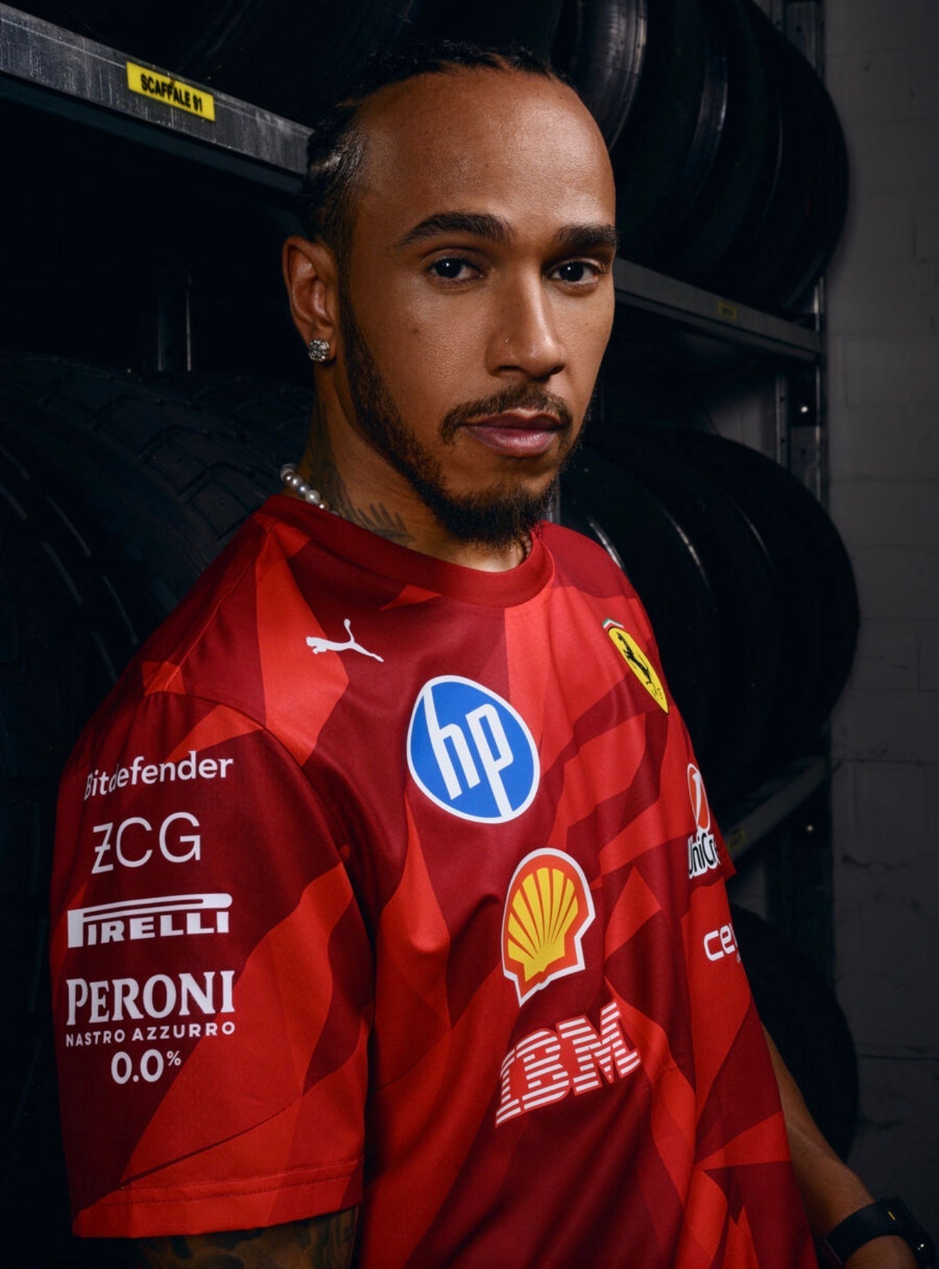 2025 Scuderia Ferrari Las Vegas Race Replica T-Shirt | Special edition Ex Race Gear