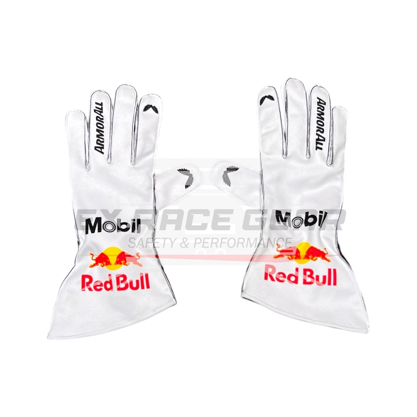 2025 Max Verstappen Japanese GP White Gloves | Red Bull Racing Official Gear Ex Race Gear