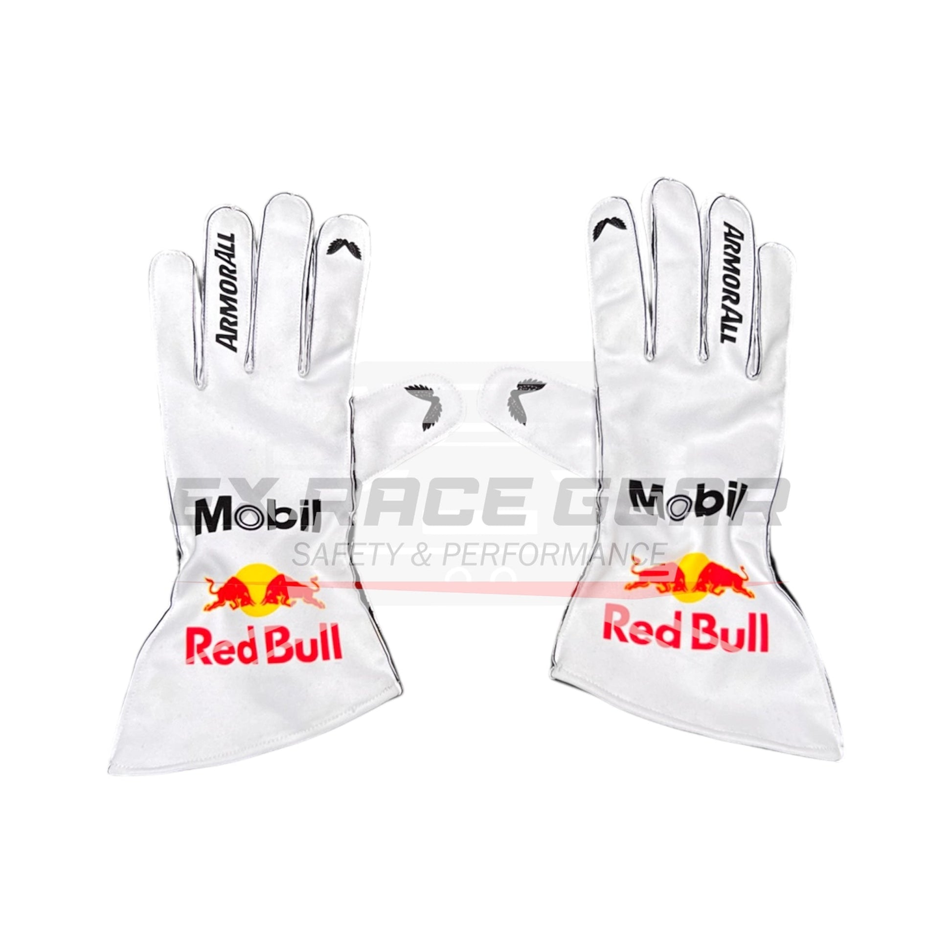 2025 Max Verstappen Japanese GP White Gloves | Red Bull Racing Official Gear Ex Race Gear