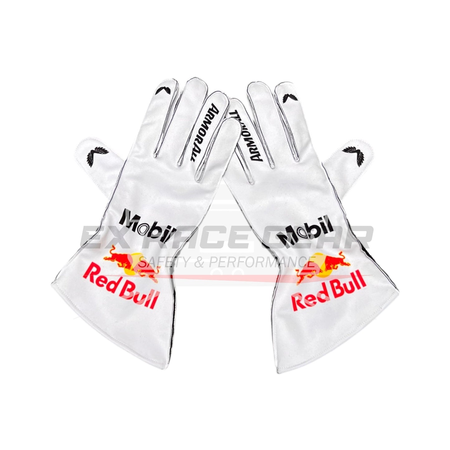 2025 Max Verstappen Japanese GP White Gloves | Red Bull Racing Official Gear Ex Race Gear