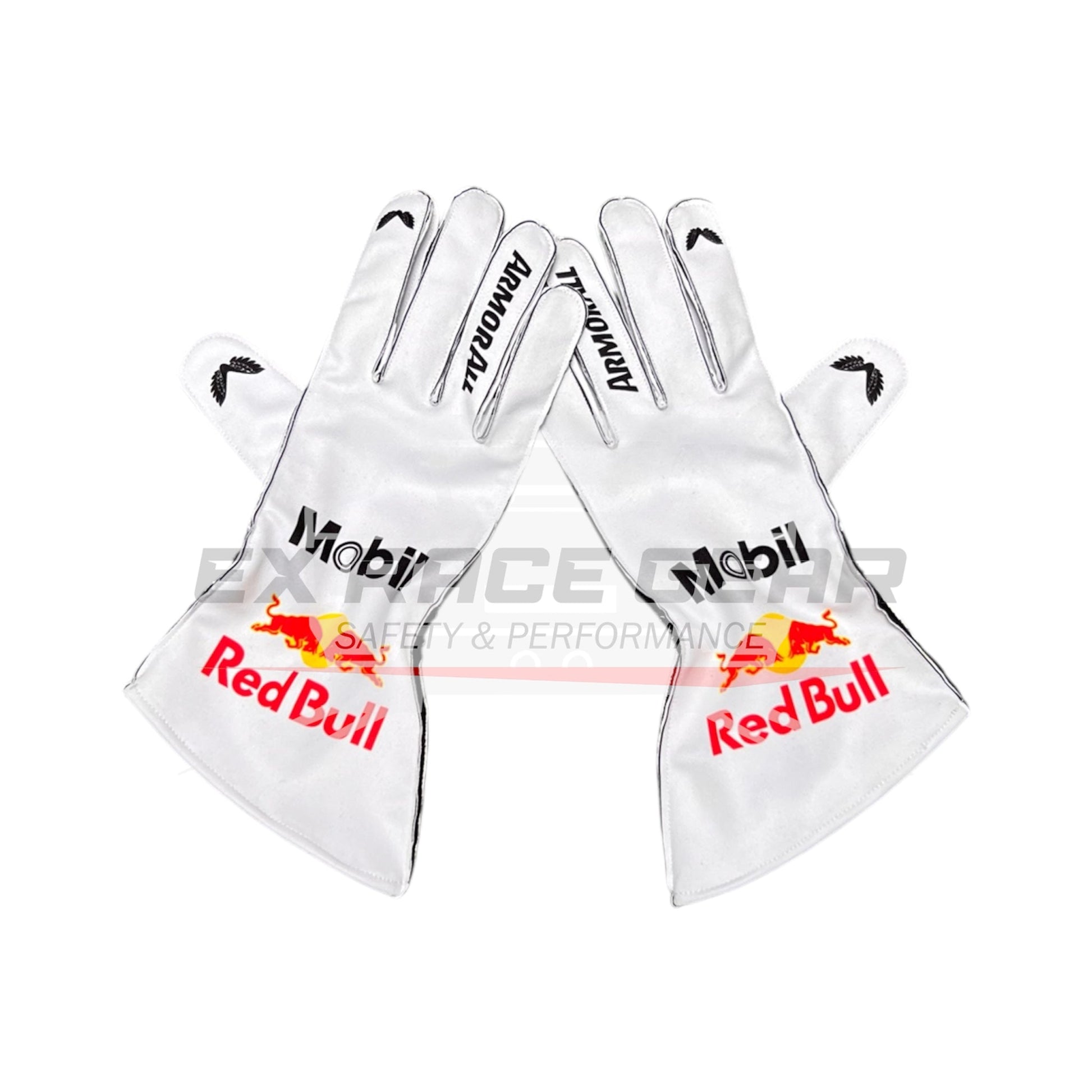 2025 Max Verstappen Japanese GP White Gloves | Red Bull Racing Official Gear Ex Race Gear