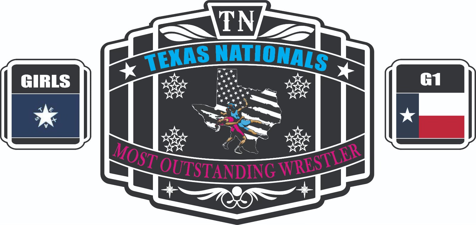 Custom Texas ChampionShip Wrestling Belt poshleathers-14b7
