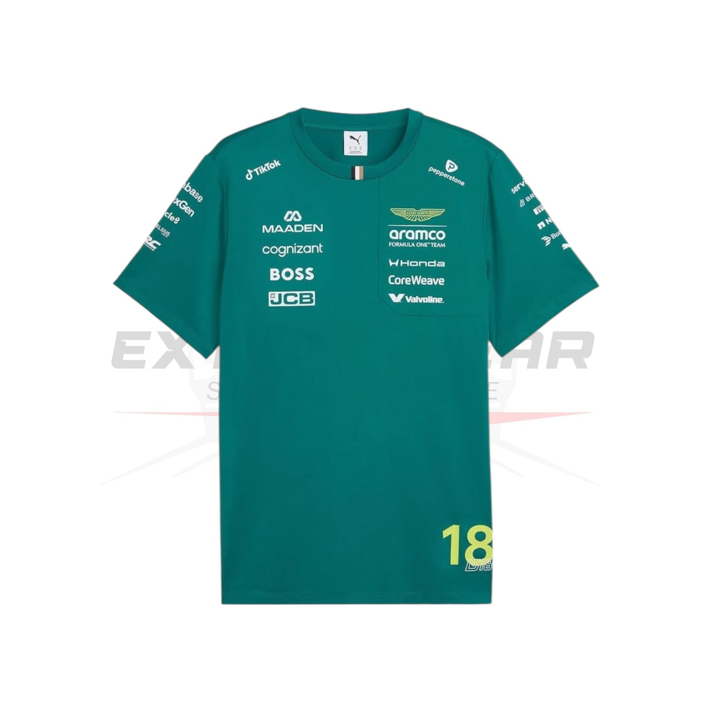 2026 Aston Martin Aramco F1 Fernando Alonso Team Driver Replica T-Shirt Ex Race Gear