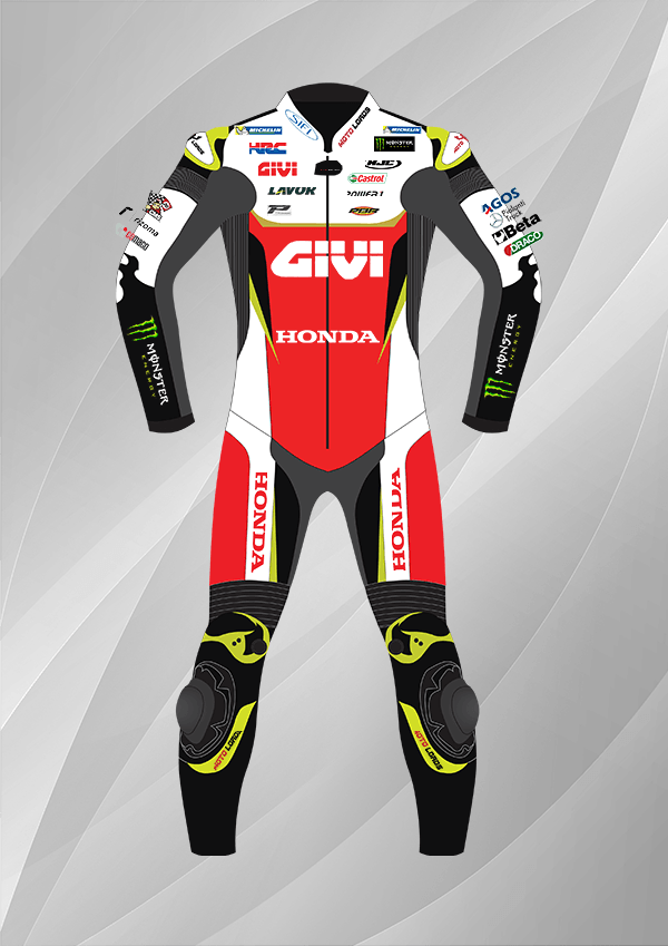 Cal Crutchlow LCR Honda MotoGP 2019 Leather Honda Racing Suit MotoLords