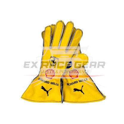 2025 Scuderia Ferrari Lewis Hamilton F1 Racing Gloves – Official Replica Ex Race Gear