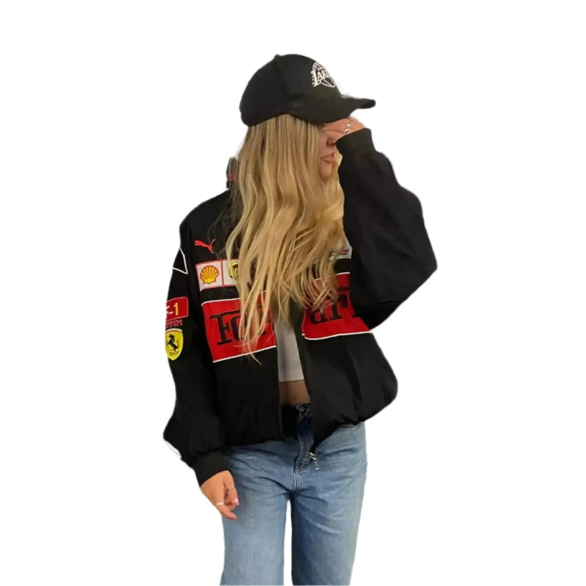 Embroidered F1 Ferrari Racing Jacket - Classic Motorsport Apparel - Ex Race Gear