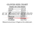 Ex Race Gear Gloves size chart