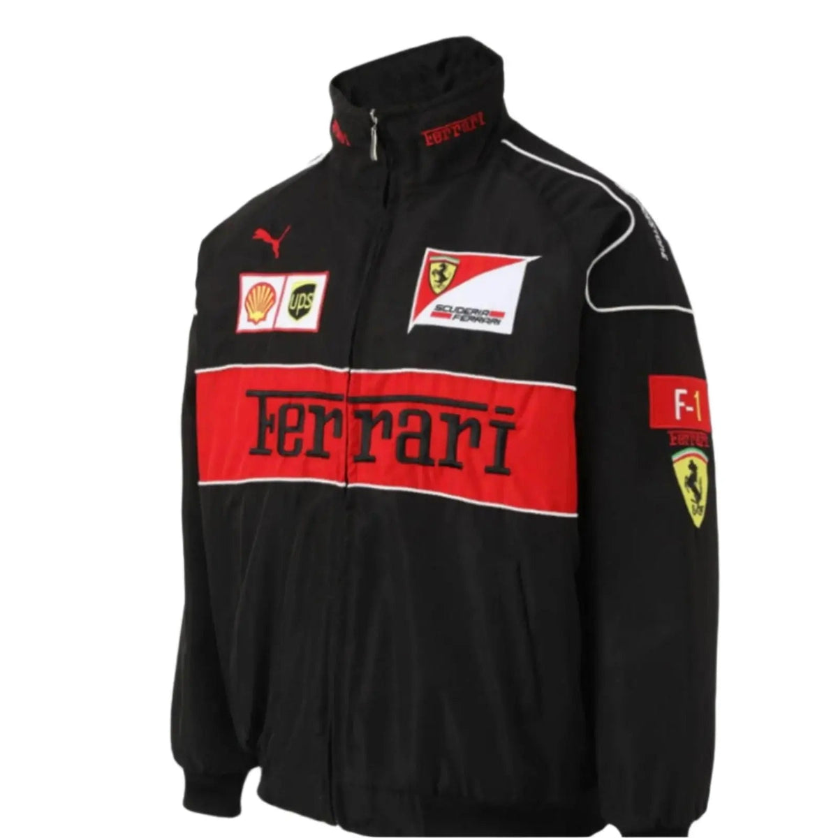 Ferrari F1 Vintage Black Jacket | Classic Motorsport Apparel
