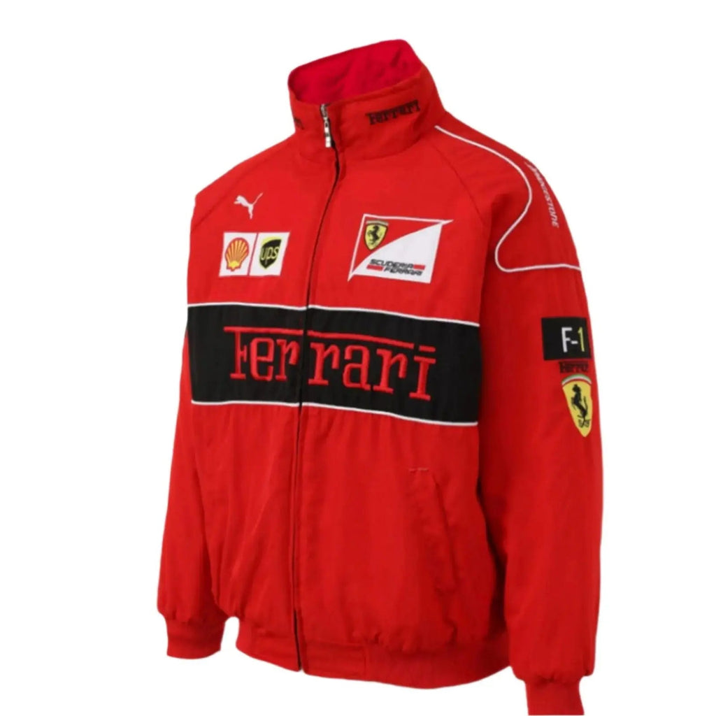 Ferrari F1 Vintage Red Jacket | Classic Motorsport Apparel