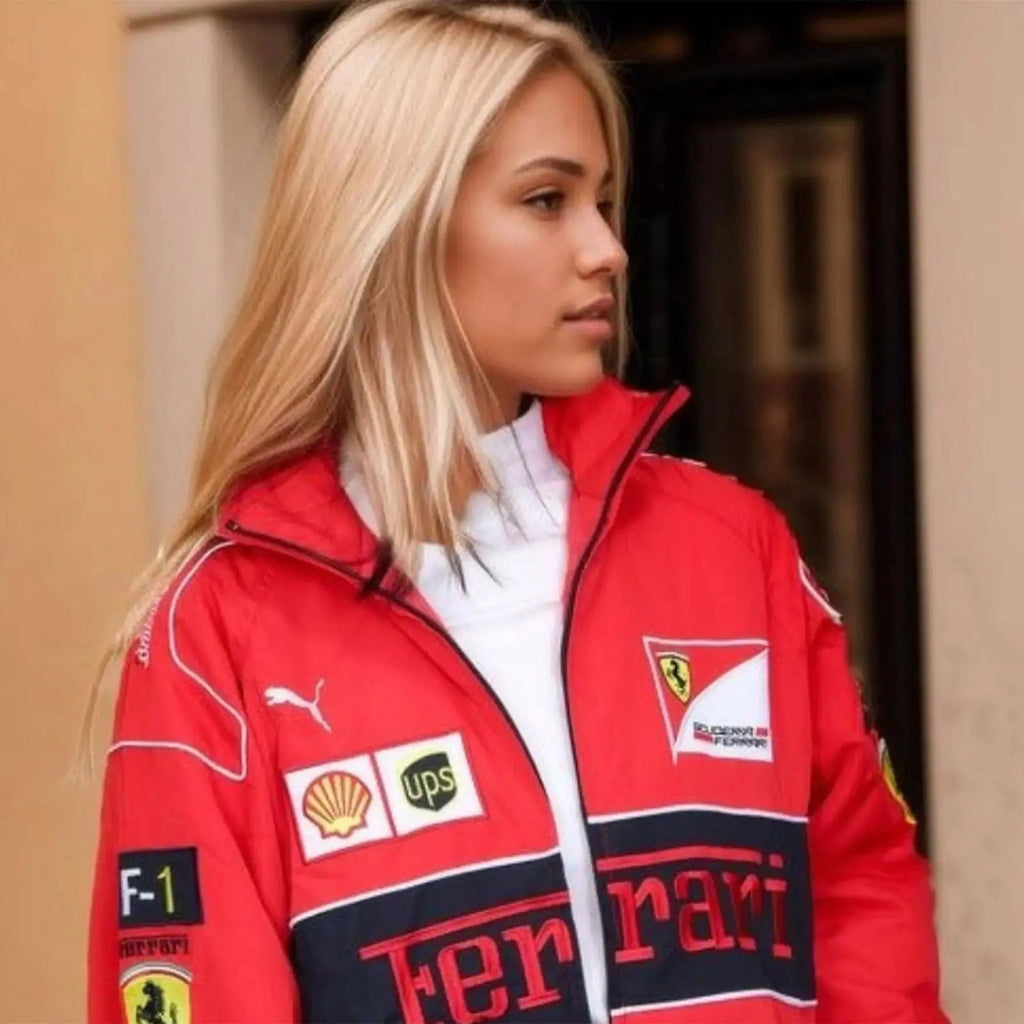 Ferrari F1 Vintage Red Jacket | Classic Motorsport Apparel