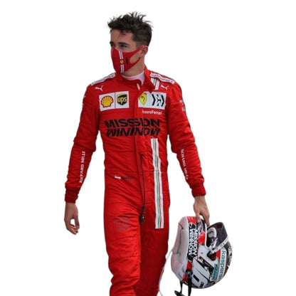 2021 Charles Leclerc  Race Mission Winnow Scuderia Ferrari F1 Suit Ex Race Gear