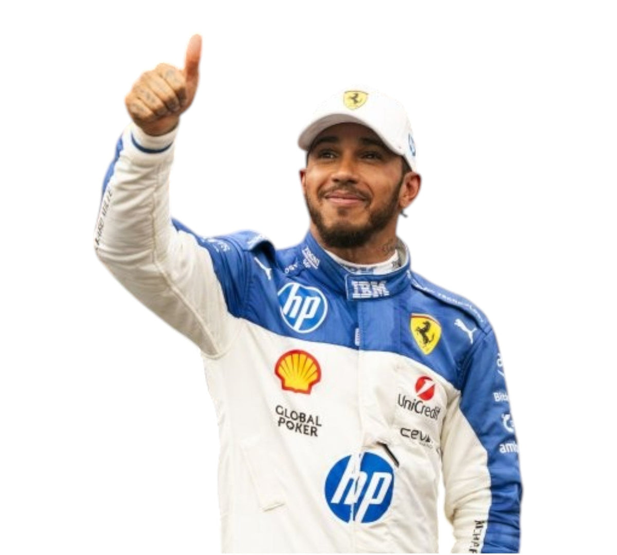 2025 Lewis Hamilton Ferrari Racing Suit from Miami GP