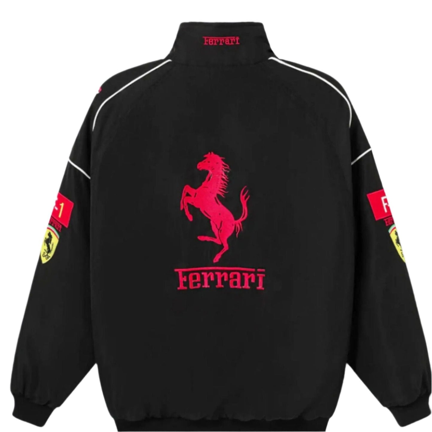 Ferrari F1 Vintage Black Jacket | Classic Motorsport Apparel - Ex Race Gear