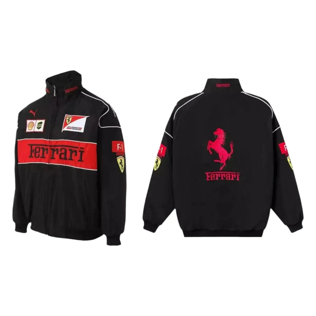 Ferrari Vintage Embroidered Bomber Jacket - Ex Race Gear