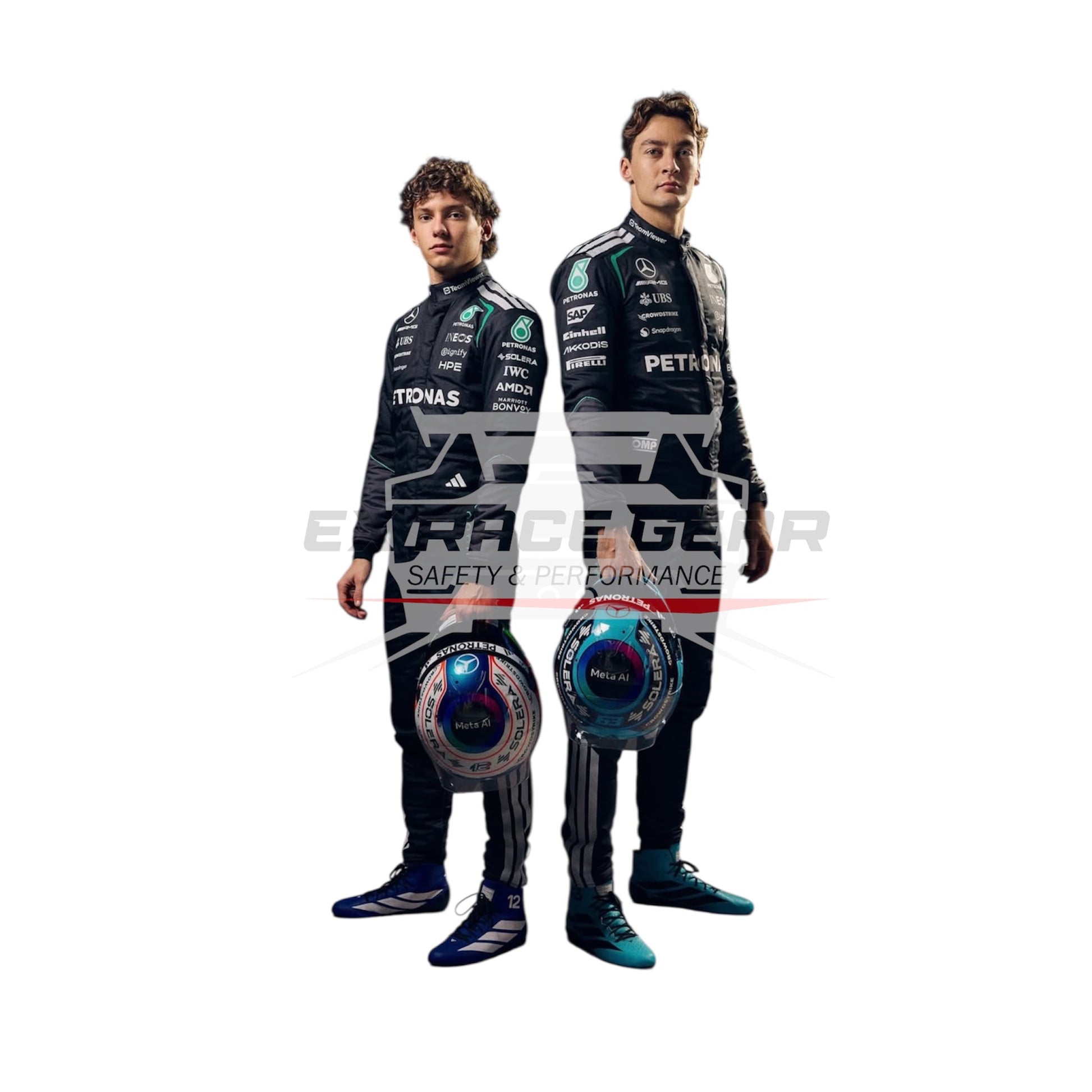 2026 Andrea Kimi Antonelli & George Russell Mercedes F1 Replica Suit Ex Race Gear