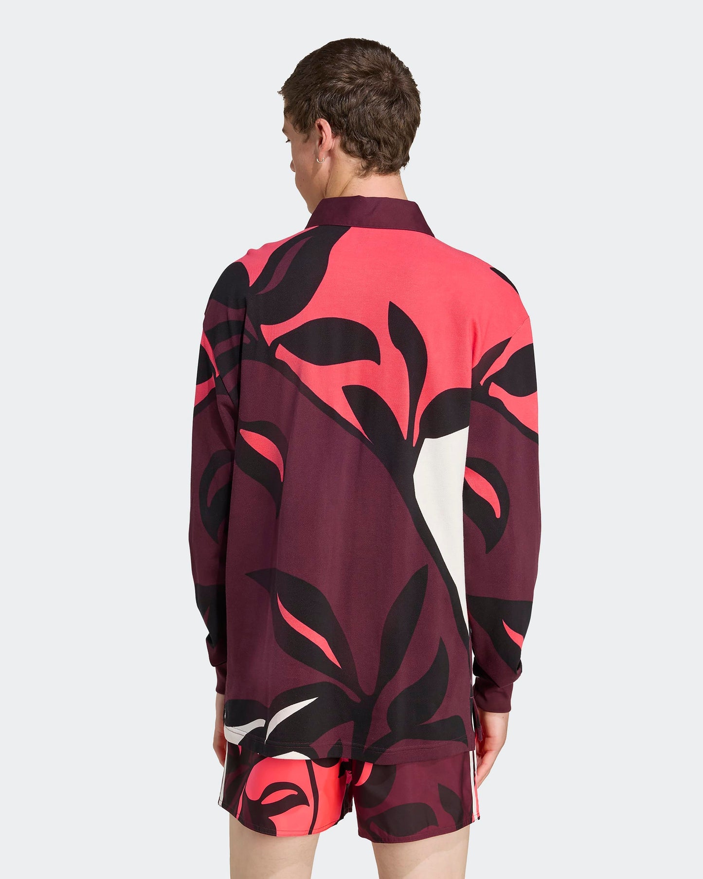 Mens Miami Long Sleeve Polo Floral Mercedes-AMG PETRONAS F1 Team