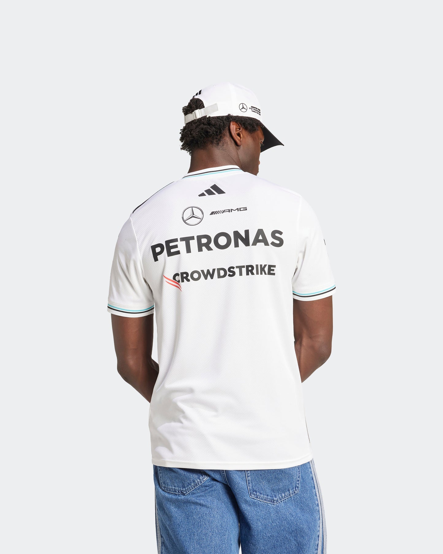 Mens 2025 Authentic Driver Tee White - Ex Race Gear