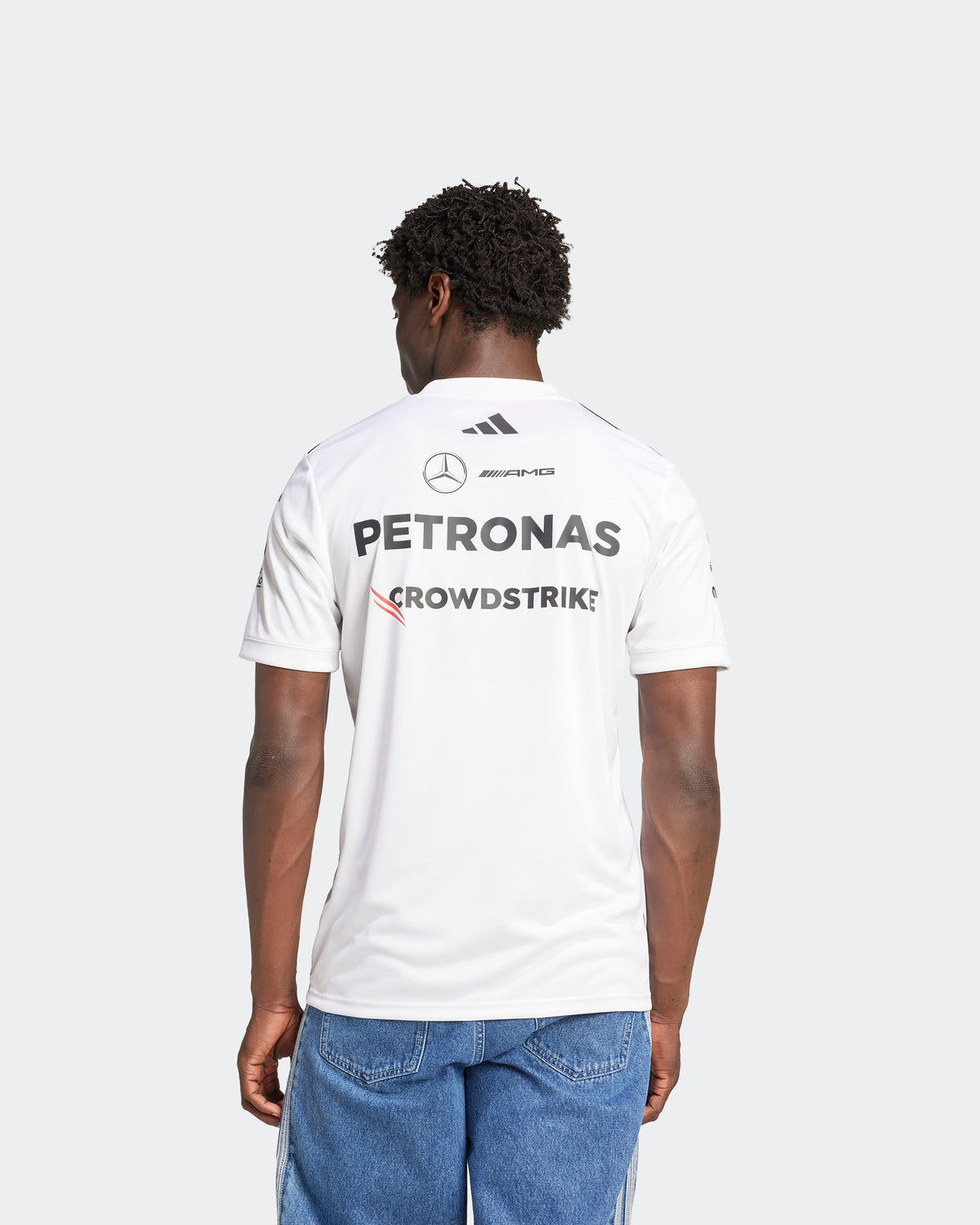 Mens 2025 Team Driver Tee White - Ex Race Gear
