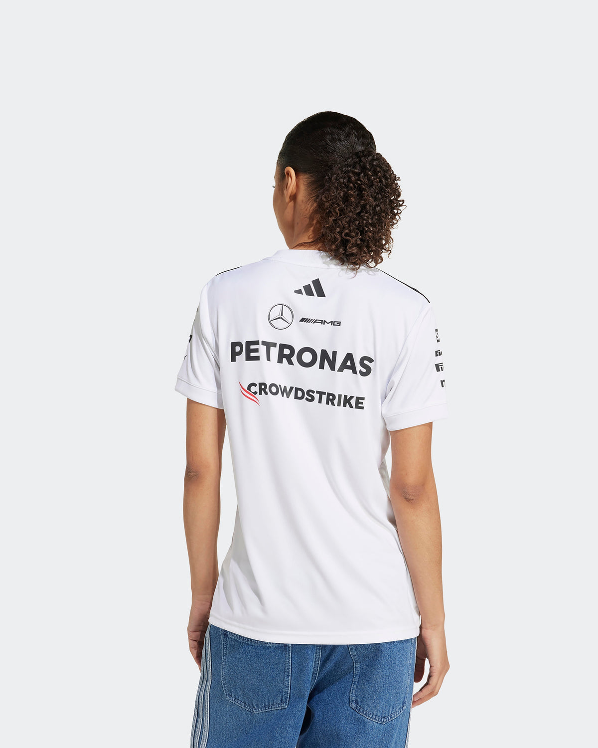 Womens 2025 Team Driver Tee White Mercedes-AMG PETRONAS F1 Team