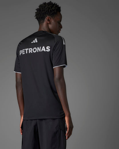 Mens 2025 Mechanics Tee Black Mercedes-AMG PETRONAS F1 Team