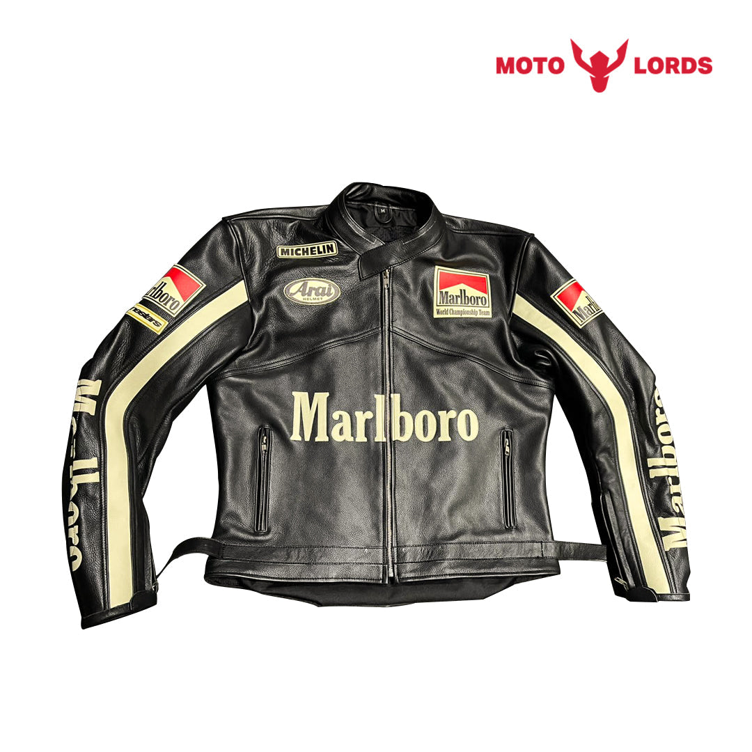 Marlboro Leather jacket Causal and Motorcycle For Men MotoLords