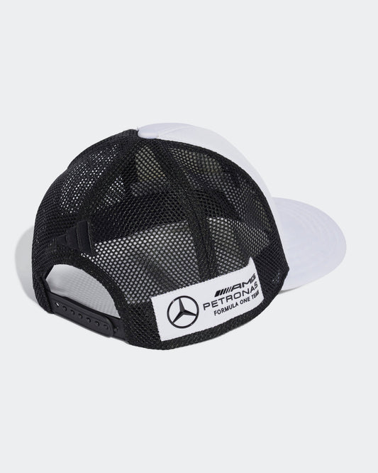 2025 Team Snapback Star Trucker Cap White Mercedes-AMG PETRONAS F1 Team