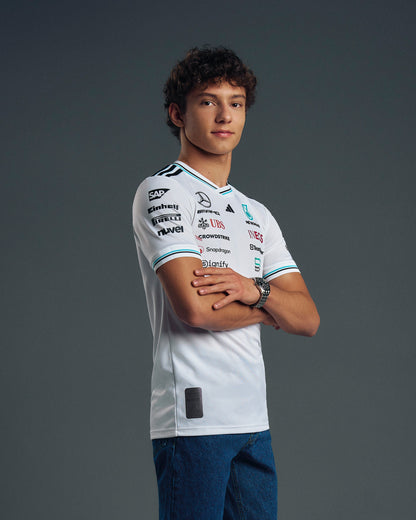 Mens 2025 Authentic Driver Tee White  - Ex Race Gear