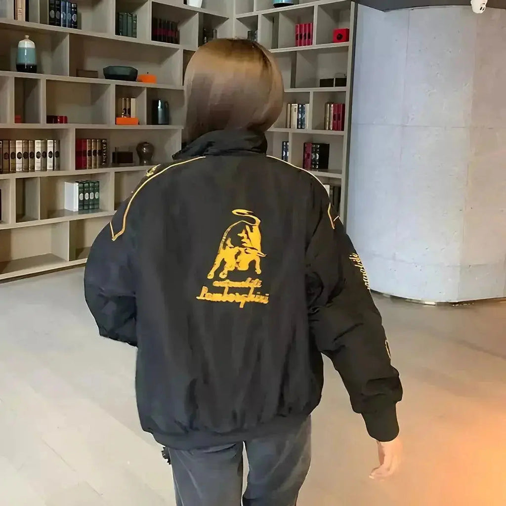 Lamborghini F1 Vintage Style Embroidery Racing Jacket