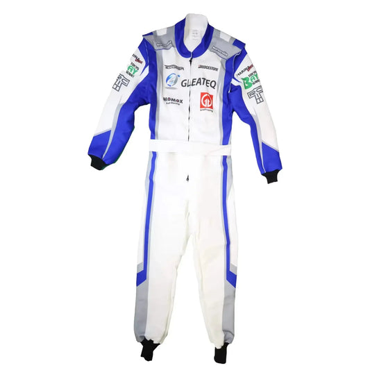 Marina Unik GLEATEQ White Kart Racing Suits DASH RACEGEAR