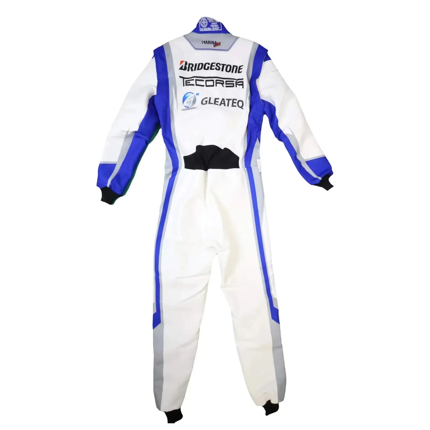 Marina Unik GLEATEQ White Kart Racing Suits DASH RACEGEAR