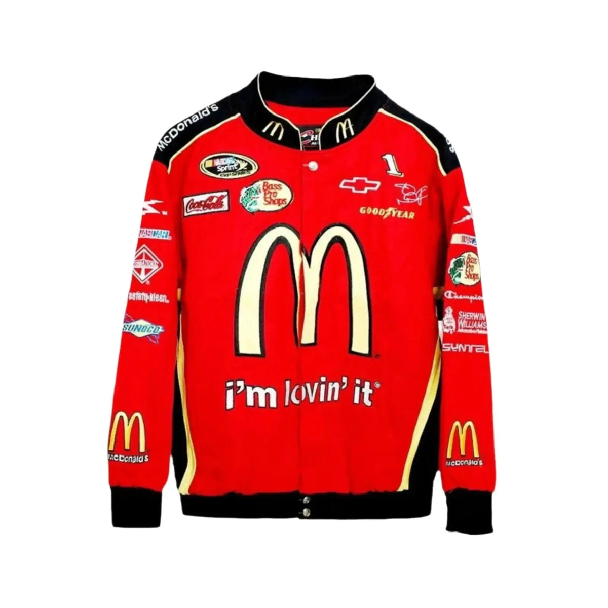 McDonald's Vintage NASCAR Bomber Jacket - Embroidered Performance Wear