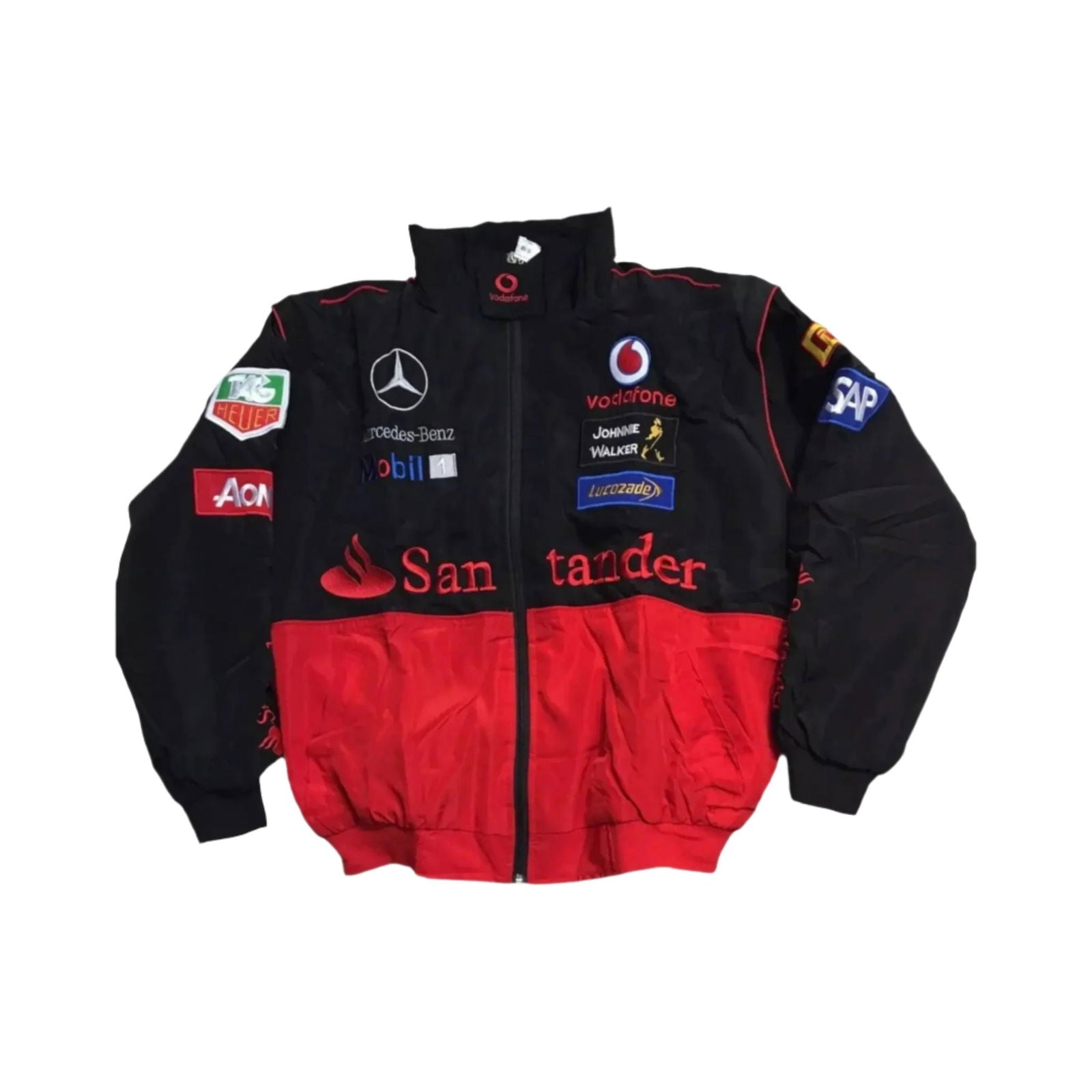 Mercedes AMG Petronas F1 Racing Jacket - Embroidered Logo Coat - Speedxcrafts