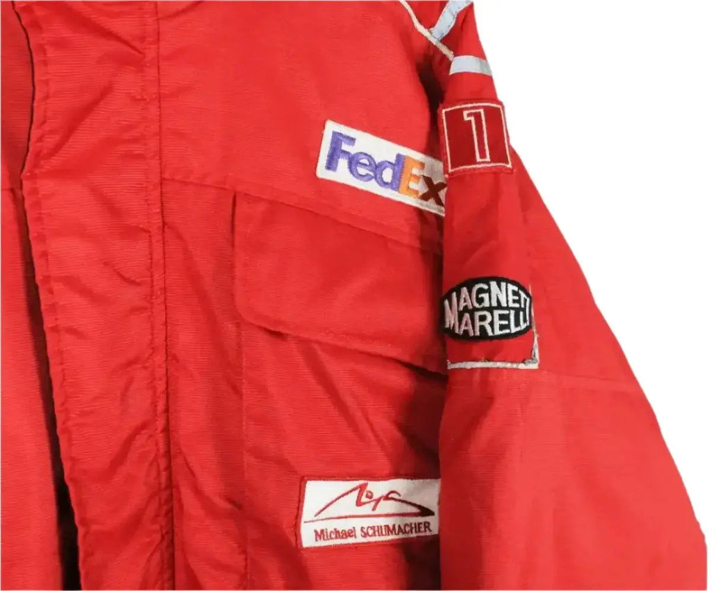 Michael Schumacher Vintage Ferrari Shell Jacket - Embroidered F1 Gear